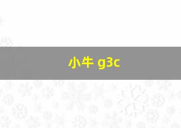 小牛 g3c